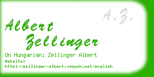 albert zellinger business card